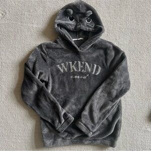 H&M Plush Gray Hoodie Sweater
